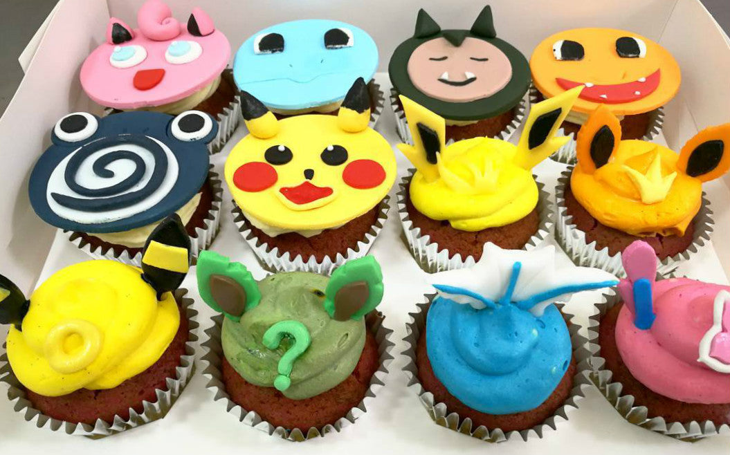 pokemon pocket monsters pikachu snorlax jigglypuff cupcakes red velvet