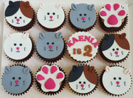Cute Cat Cupcakes (Box of 12)