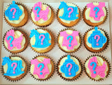 Gender Reveal Cupcakes (Box of 12)