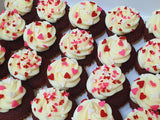 Heart Sprinkles Mini Cupcakes (Box of 20)
