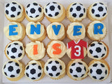 Football Mini Cupcakes (Box of 20)