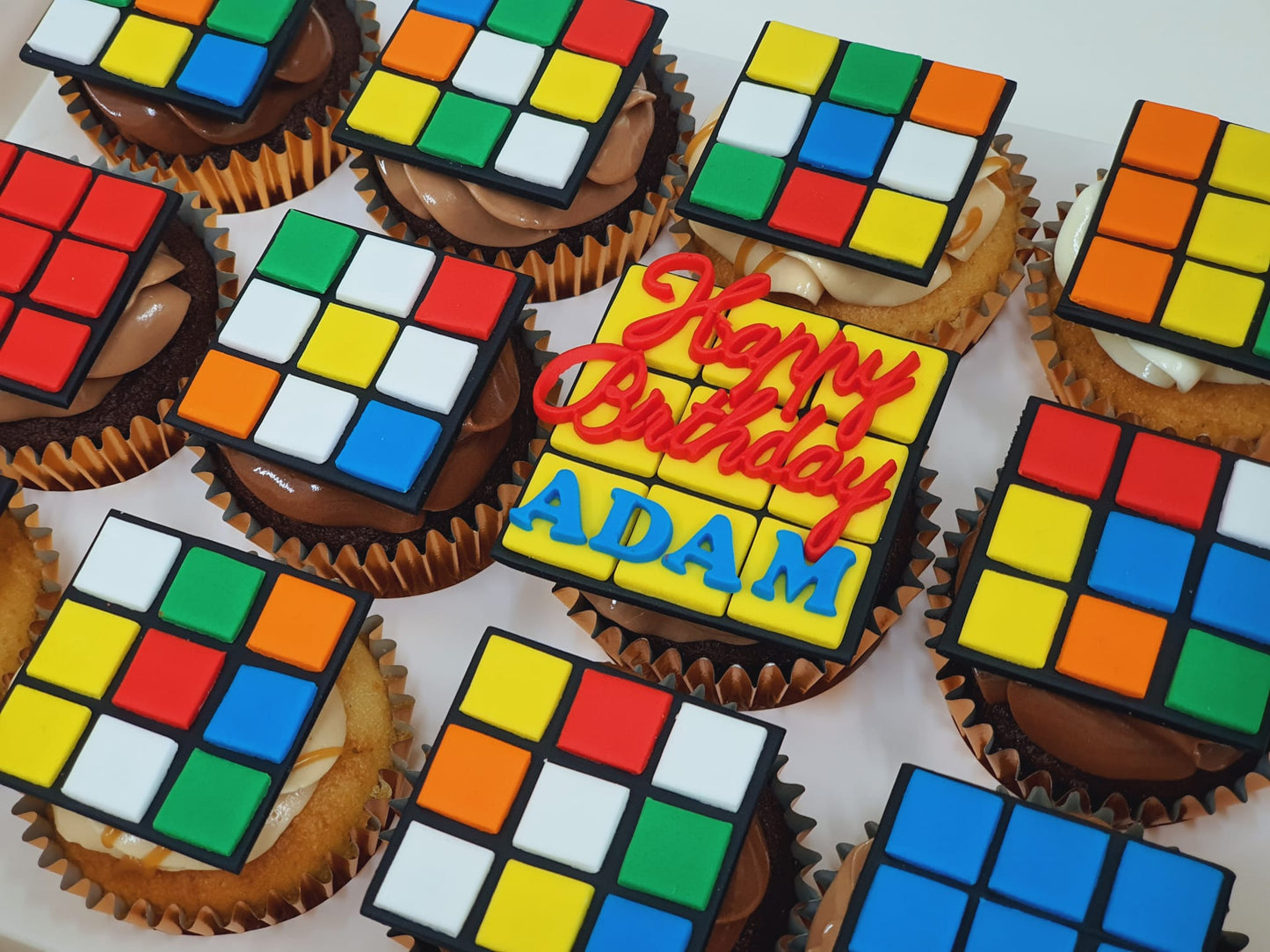 Rubix Cube Cupcakes (Box of 12)