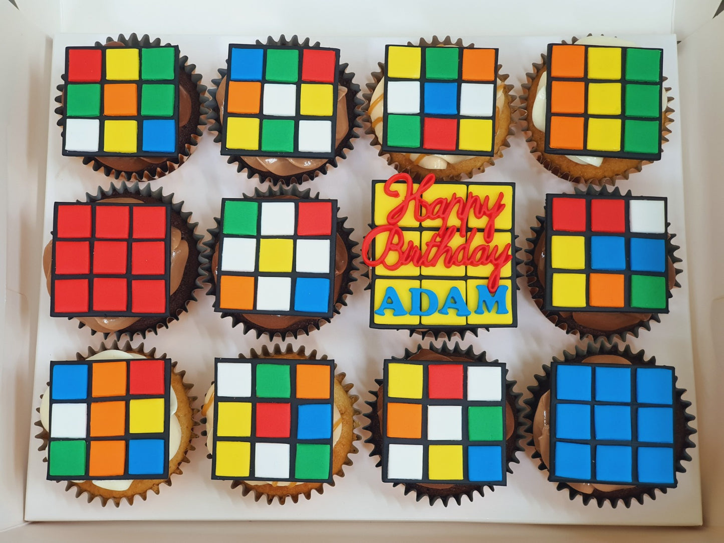 Rubix Cube Cupcakes (Box of 12)