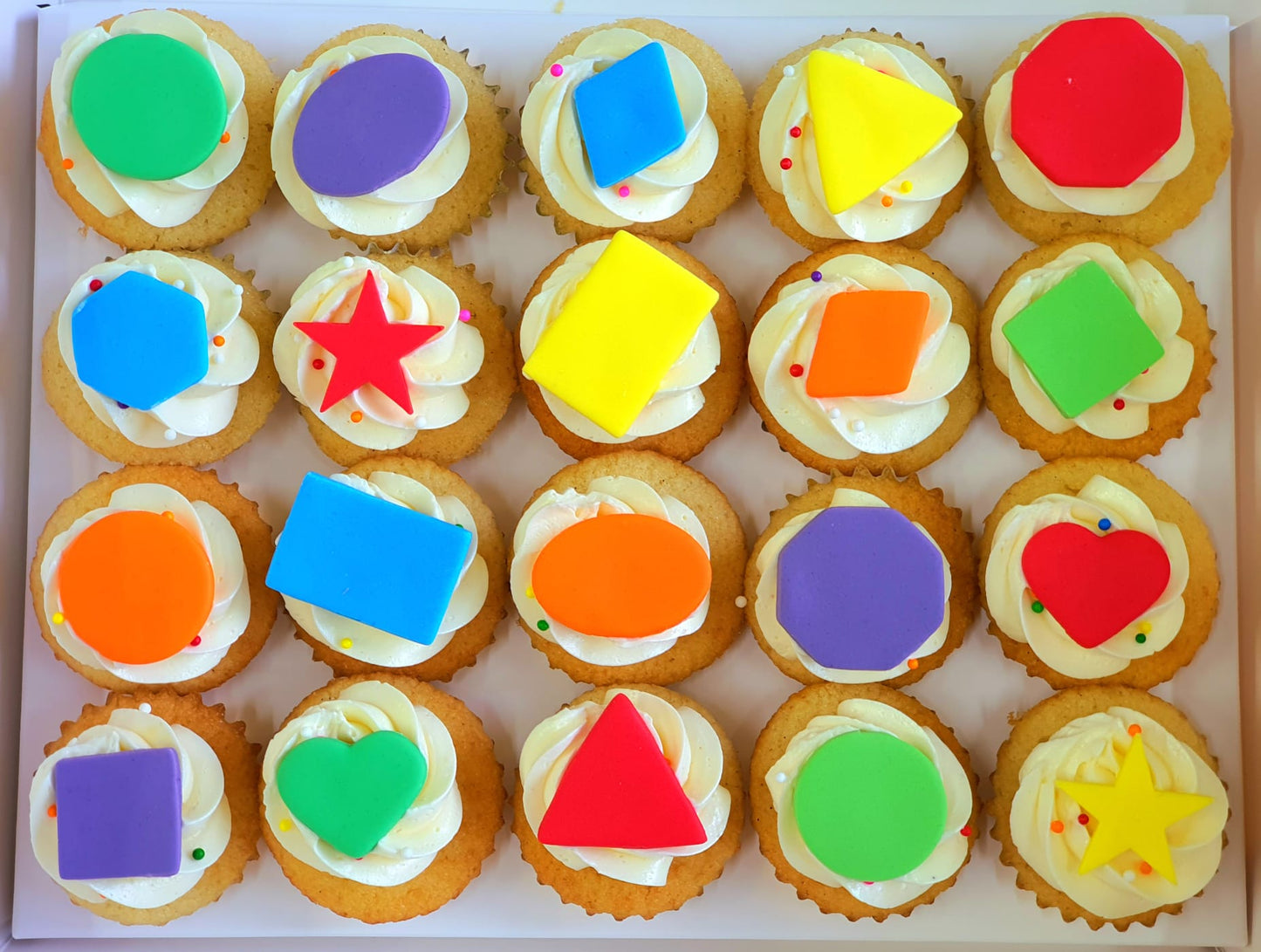 Shapes Mini Cupcakes (Box of 20)