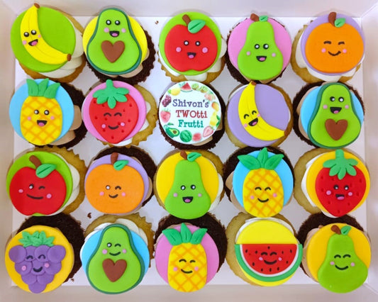 Fruit Themed Mini Cupcakes (Box of 20)