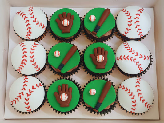 Baseball Cupcakes (Box of 12)