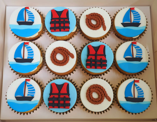 Sailing Cupcakes (Box of 12)