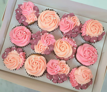 Floral Frosting Cupcakes (Box of 12)