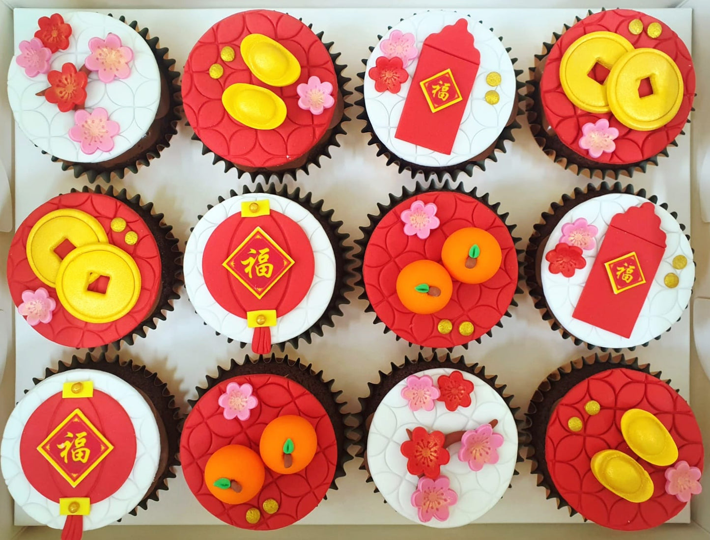 CNY Cupcakes - Luck and Prosperity