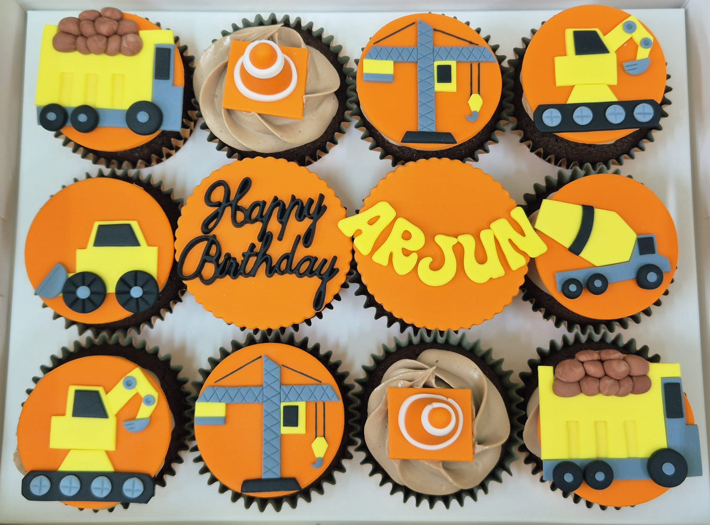 Construction Themed Cupcakes (Box of 12)