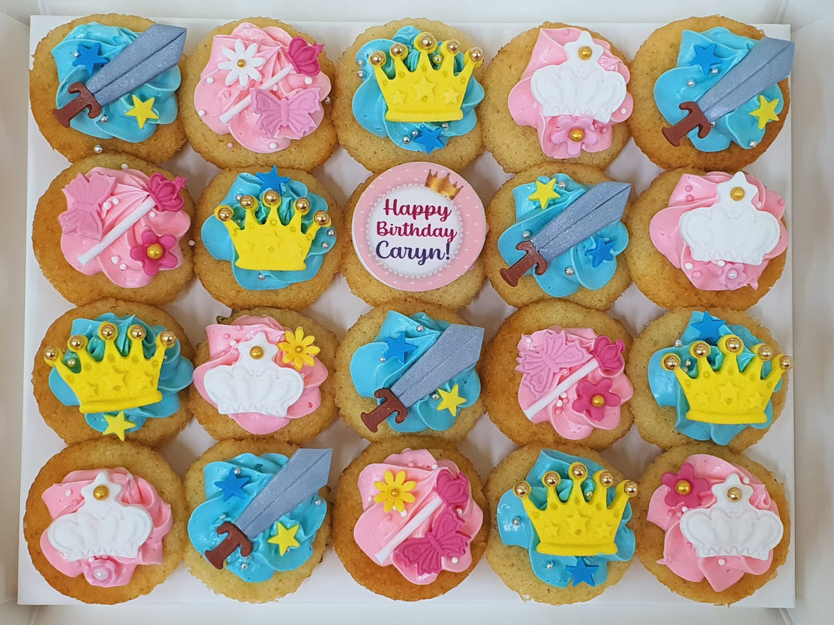 Little Prince and Princess Mini Cupcakes (Box of 20)