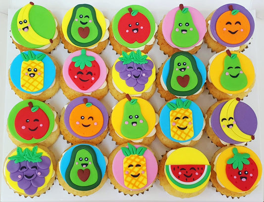 Fruit Themed Mini Cupcakes (Box of 20)