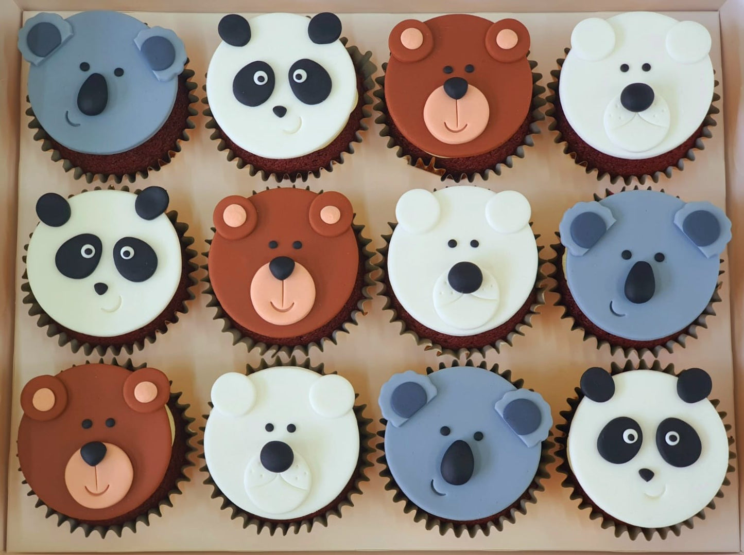 Bear Cupcakes (Box of 12)