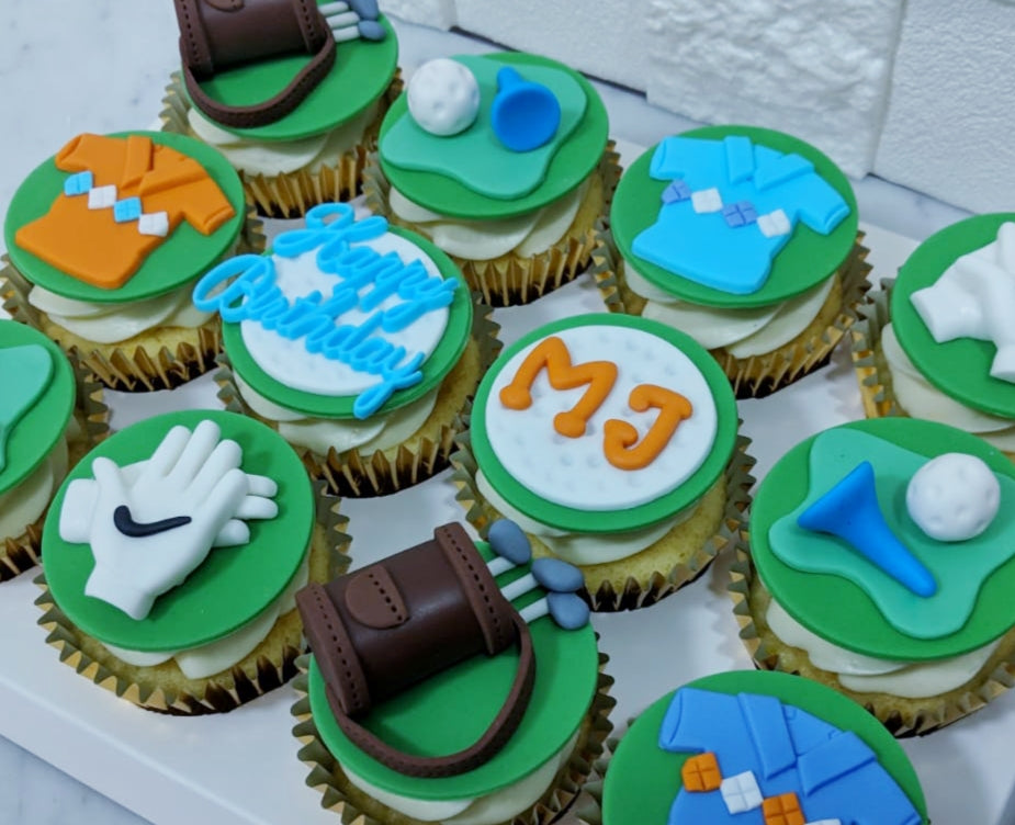 Golf Themed Cupcakes (Box of 12) - Cuppacakes - Singapore's Very Own Cupcakes Shop