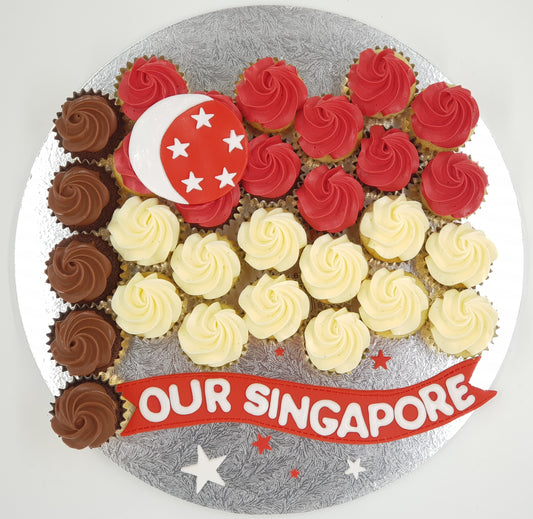 SG54 National Day Mini Cupcake Set - Cuppacakes - Singapore's Very Own Cupcakes Shop