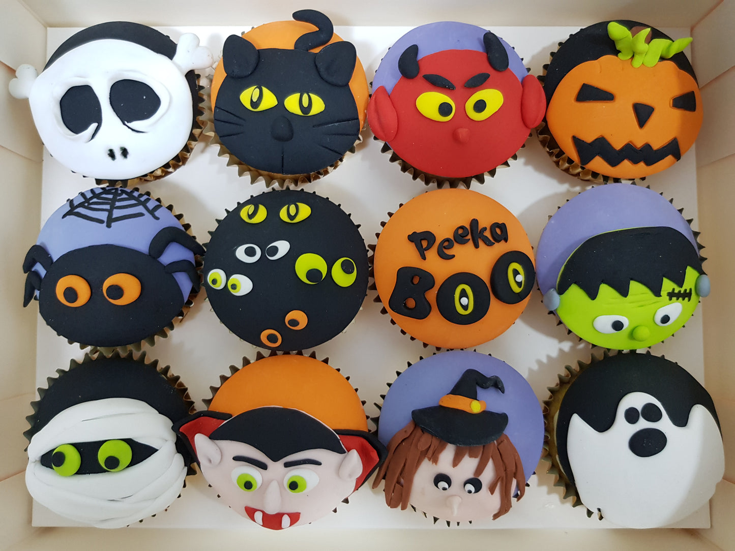 Halloween Cupcakes - Peeka Boo (Box of 12) - Cuppacakes - Singapore's Very Own Cupcakes Shop