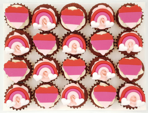 Valentine's Day Mini Cupcake Set - Rainbow Valentine - Cuppacakes - Singapore's Very Own Cupcakes Shop