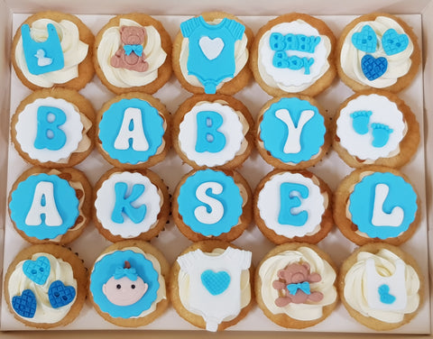 Baby Shower Mini Cupcakes (Box of 20)